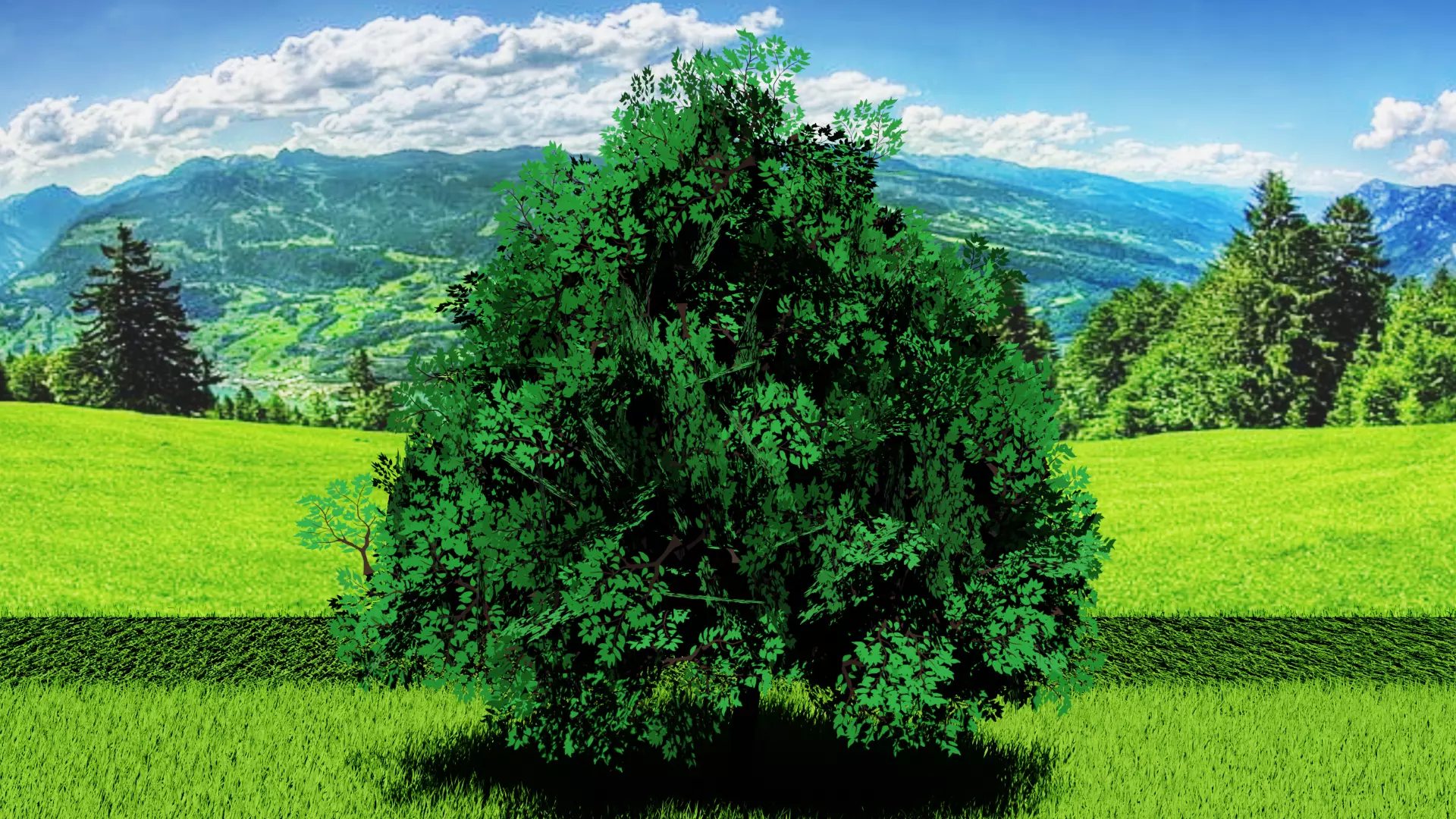 Stylized Tree 4 Free low-poly 3D model_0