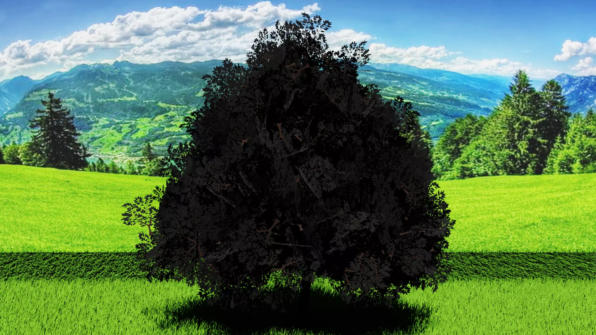 Stylized Tree 4 Free low-poly 3D model_1