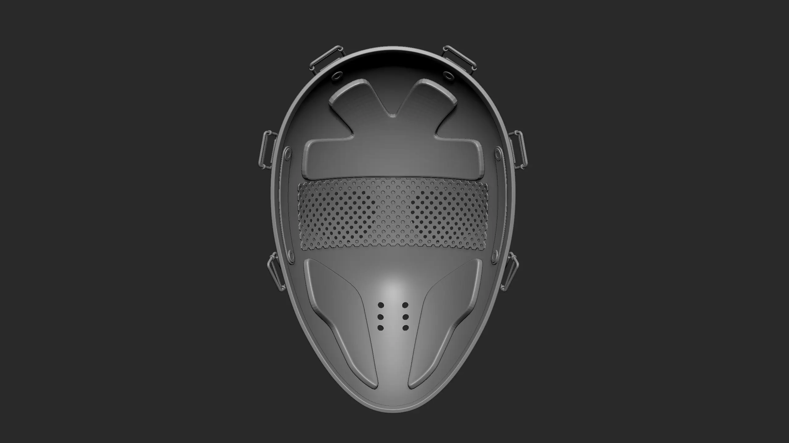 Tactical bulletproof mask 3D model_13
