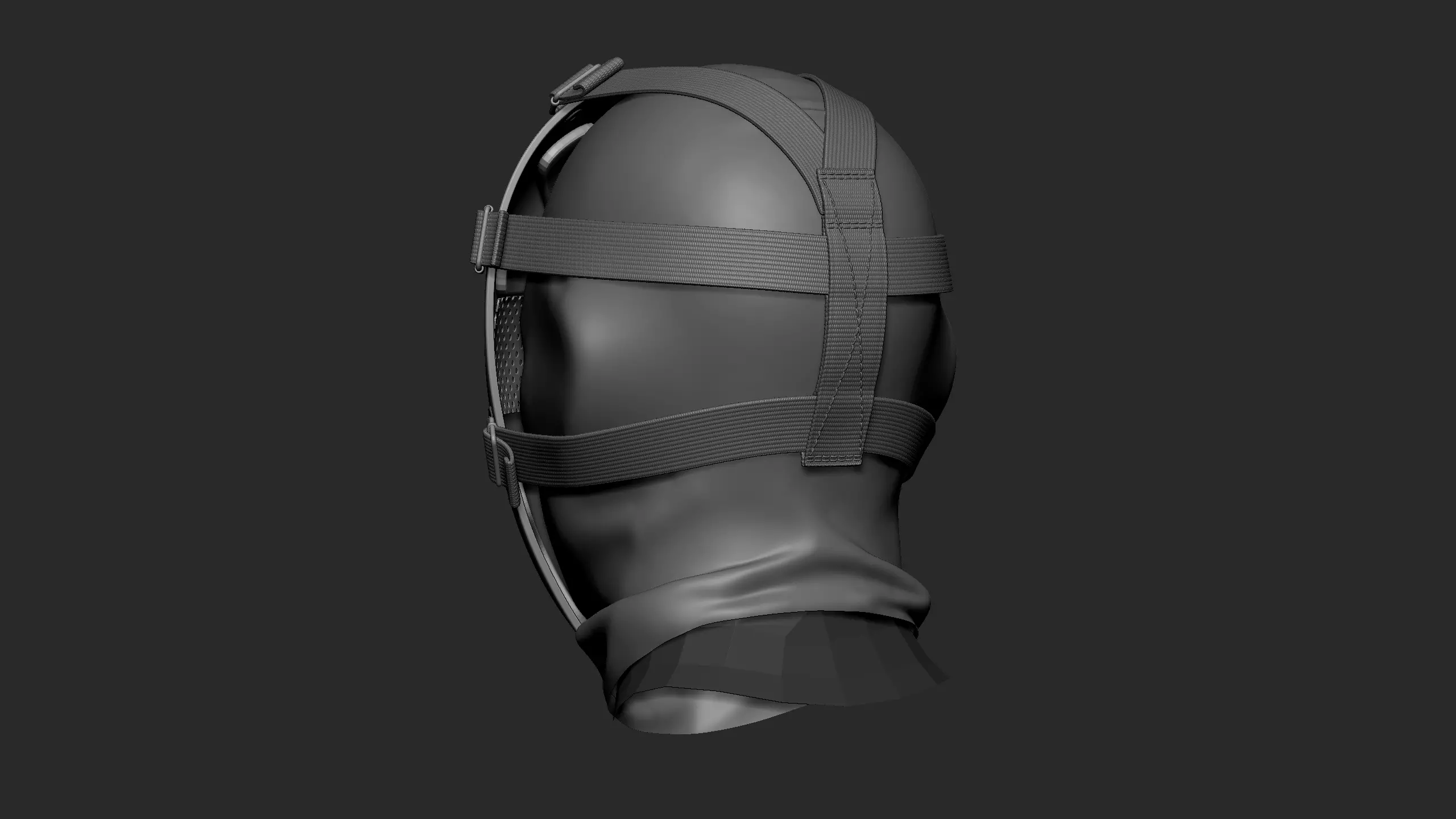 Tactical bulletproof mask 3D model_10