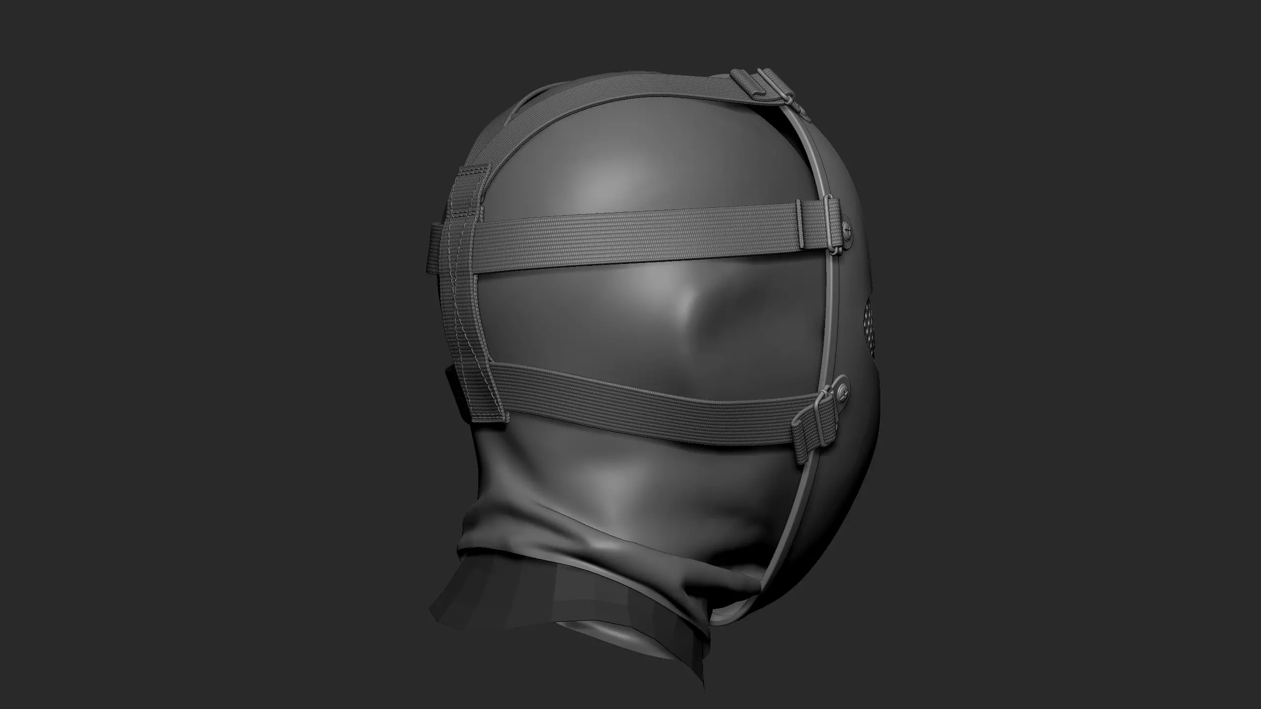 Tactical bulletproof mask 3D model_12