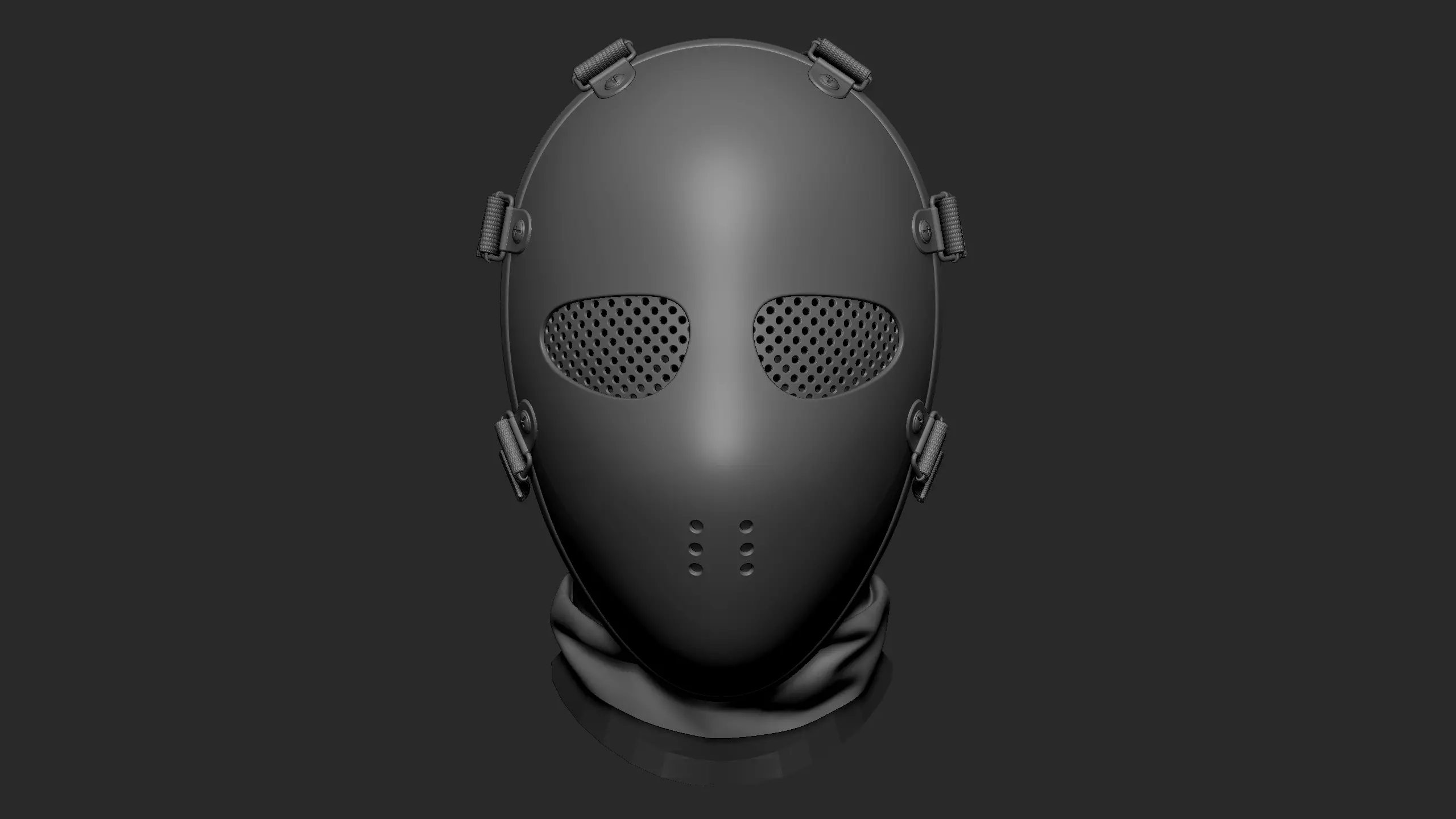 Tactical bulletproof mask 3D model_7