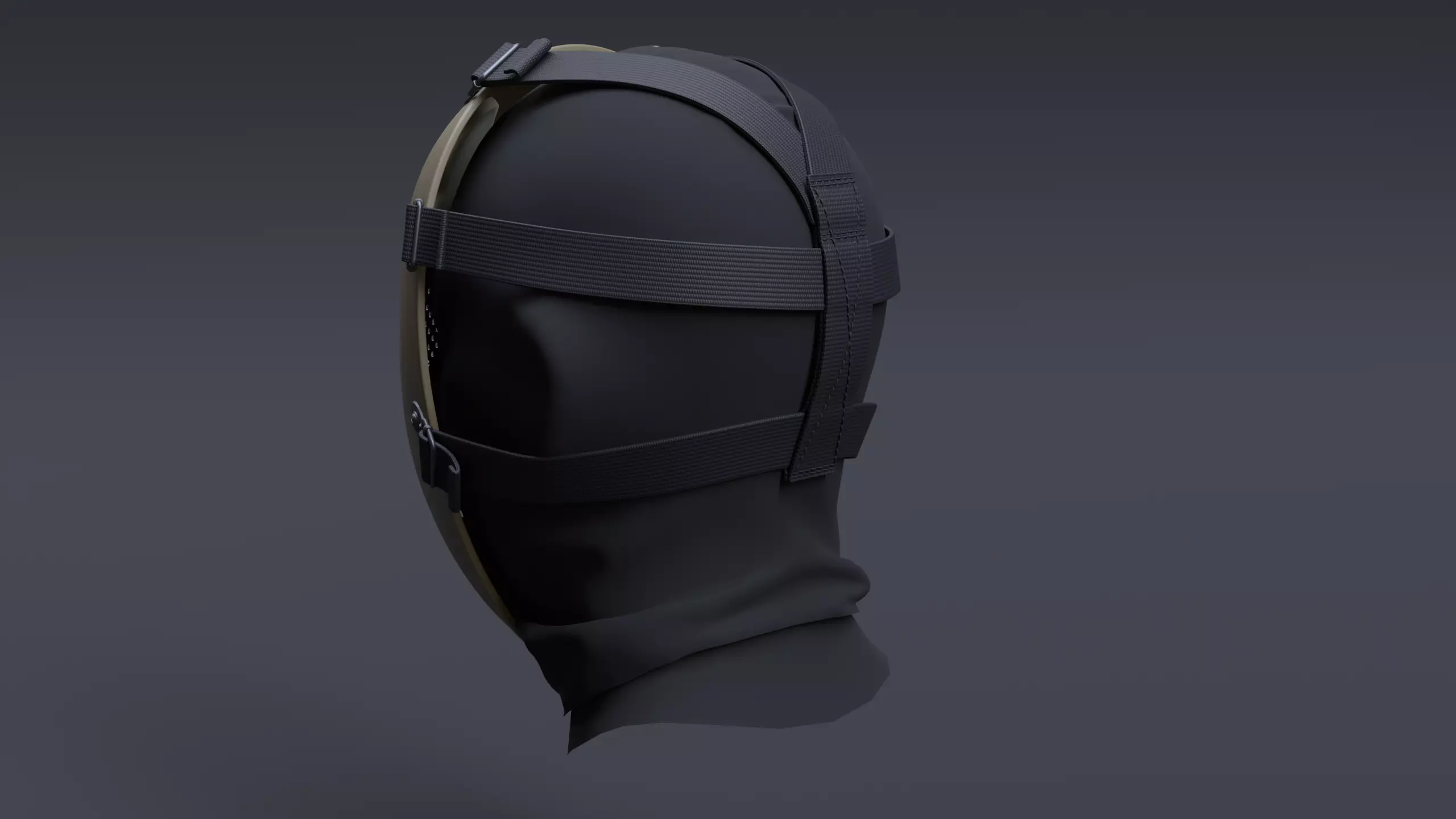 Tactical bulletproof mask 3D model_3
