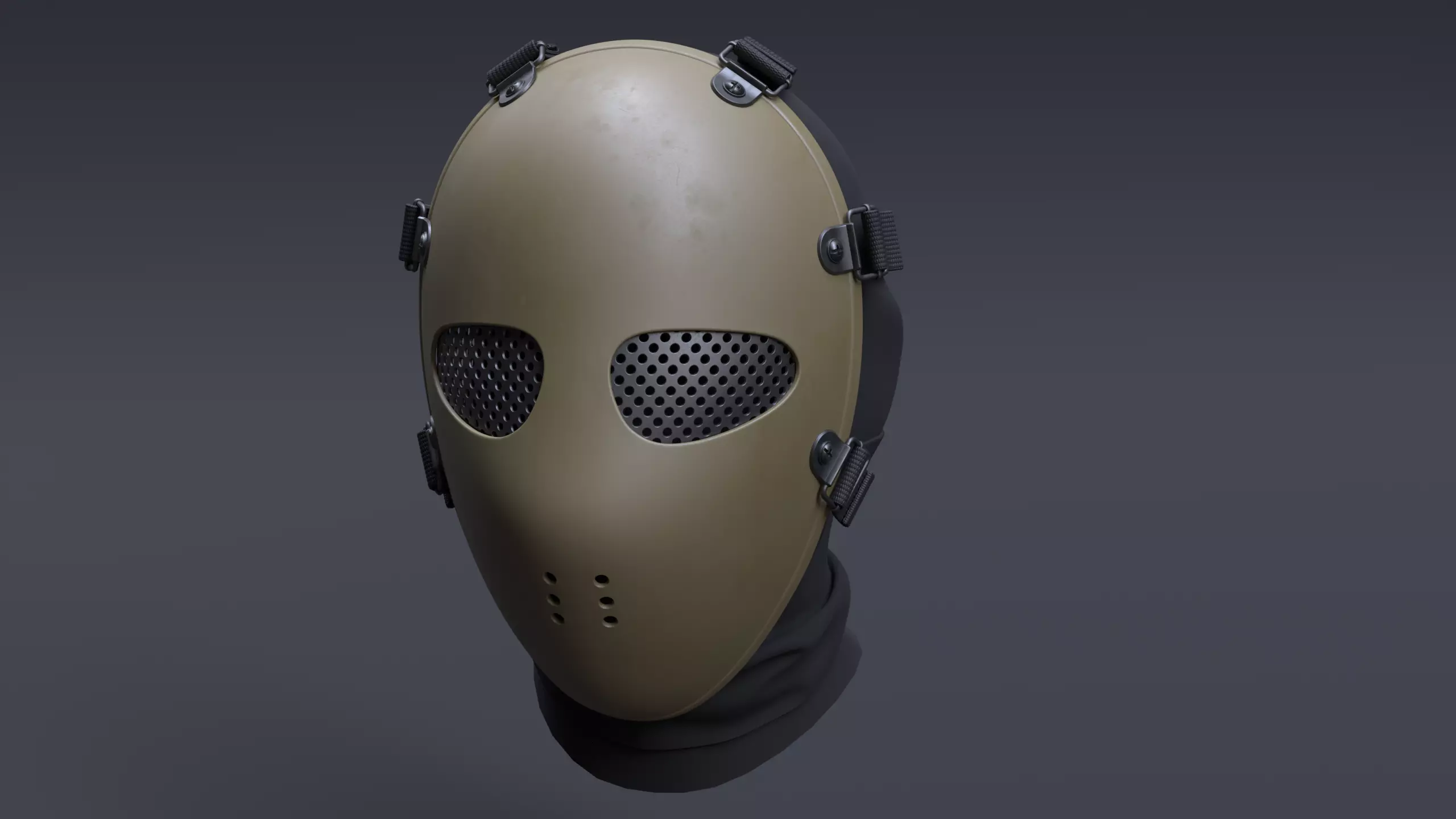 Tactical bulletproof mask 3D model_5