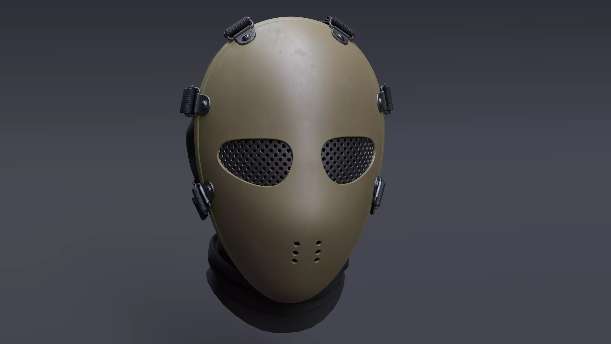 Tactical bulletproof mask 3D model_0