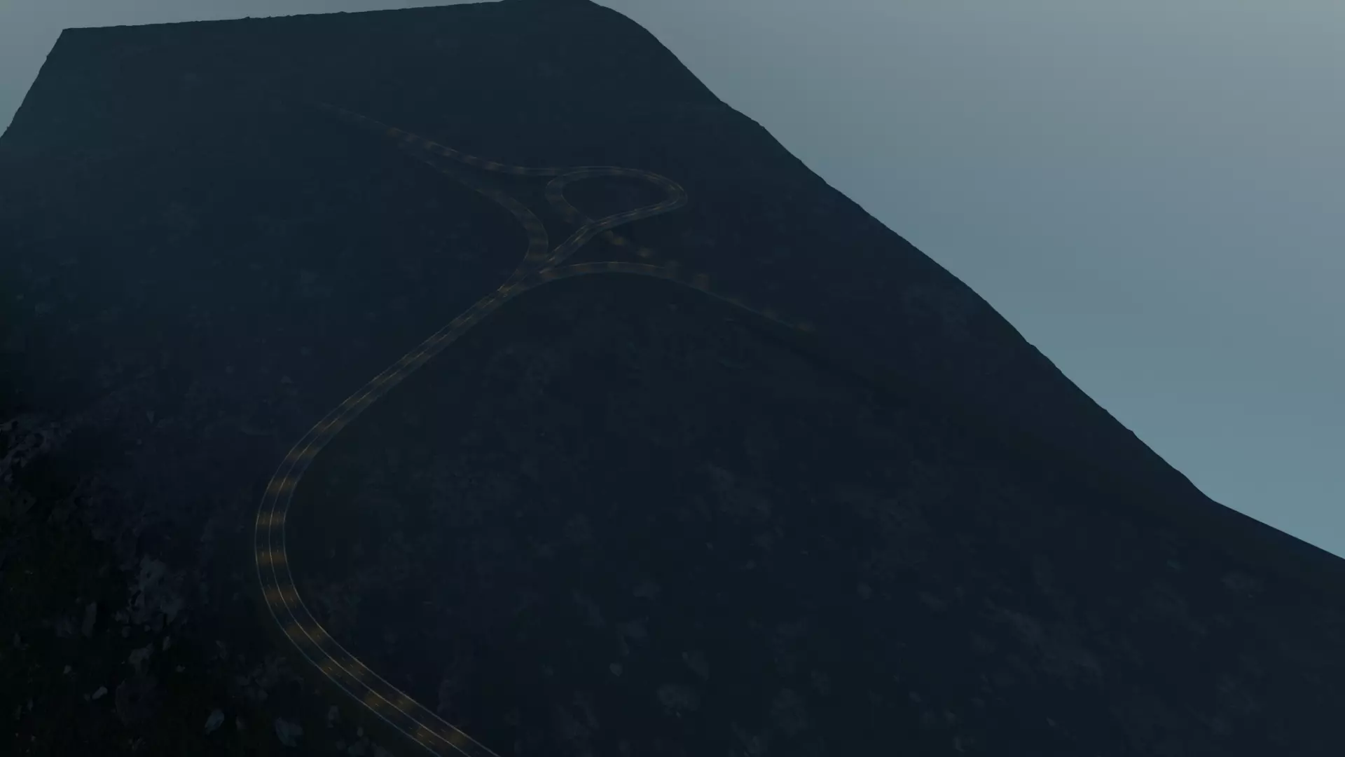 3D Trumpet Highway Interchange Model Realistic Road Design Low-poly 3D model_1