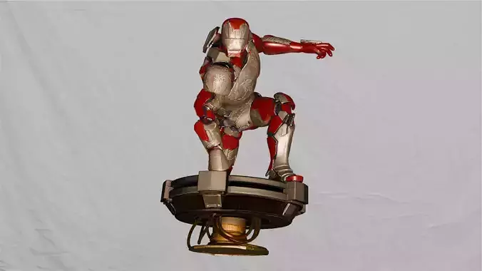 3D Printable Iron Man Figure  Detailed Superhero 