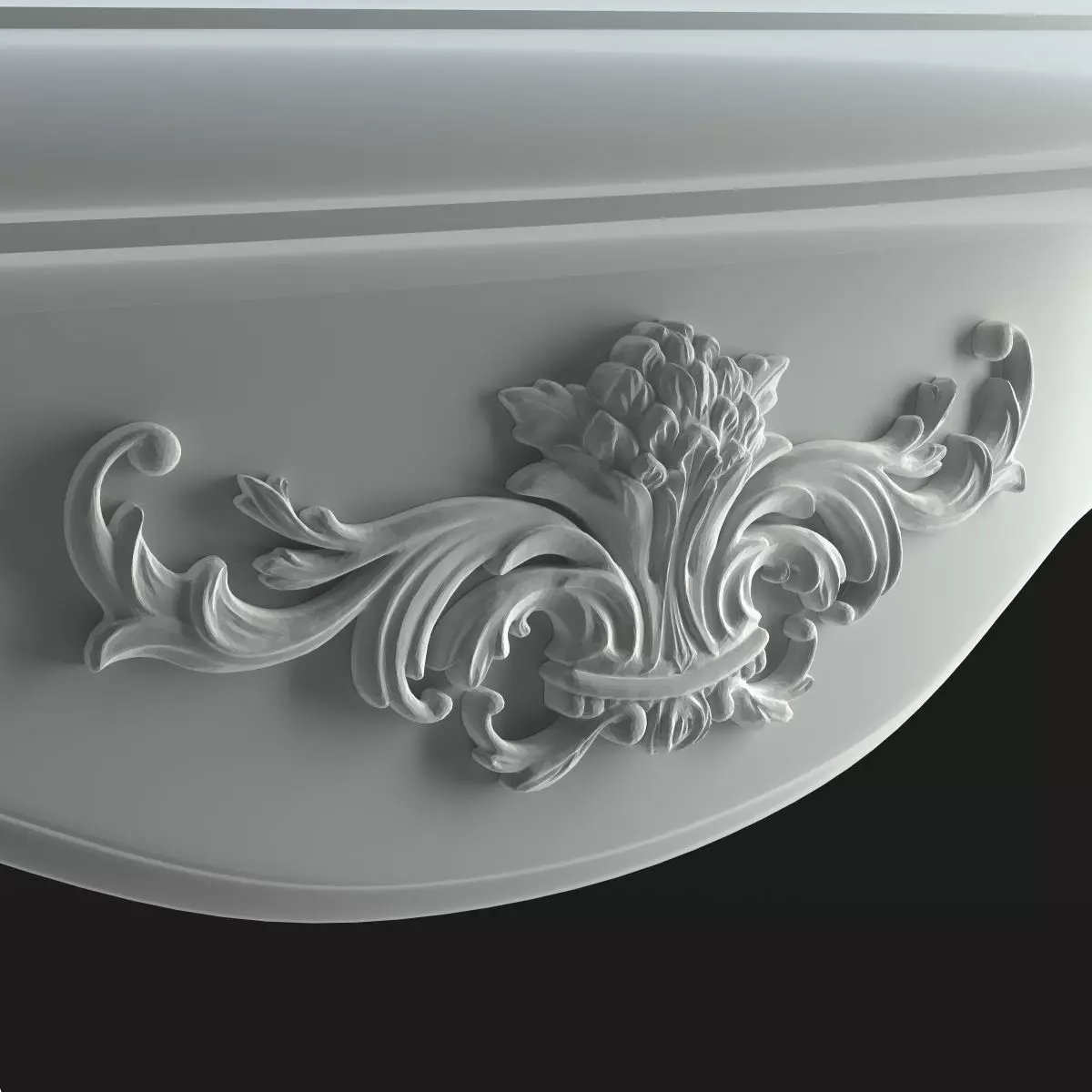 Antique-Style Round Table 3D model_3