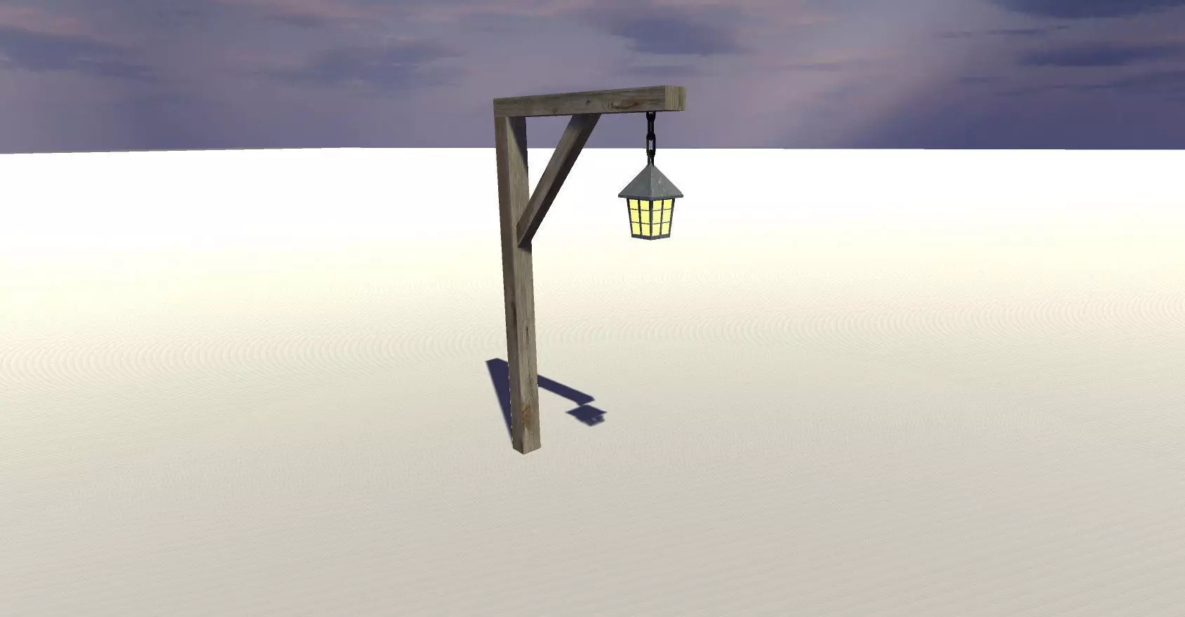 Medieval street light Low-poly 3D model