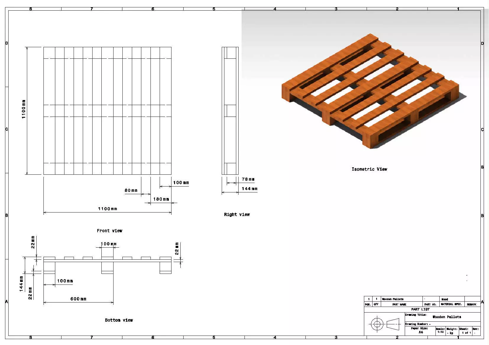 Wooden Pallets 3D model_0