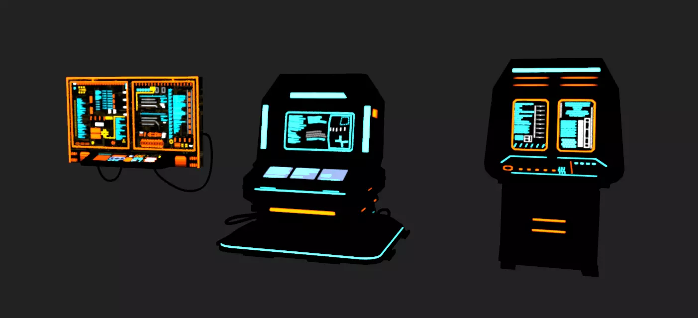 SciFi Terminals 20 Low-poly 3D model_11