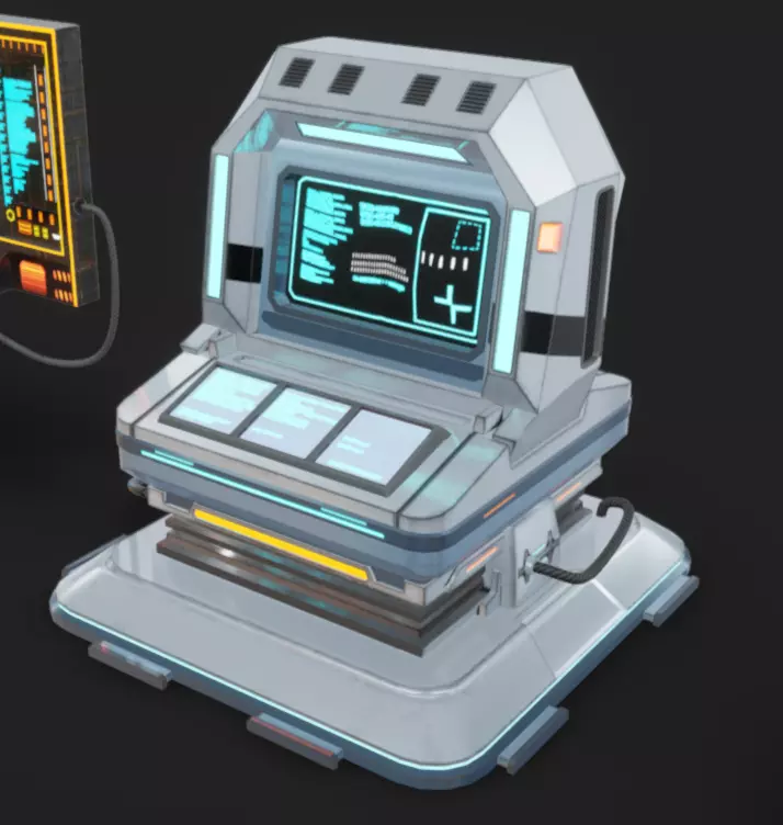 SciFi Terminals 20 Low-poly 3D model_6