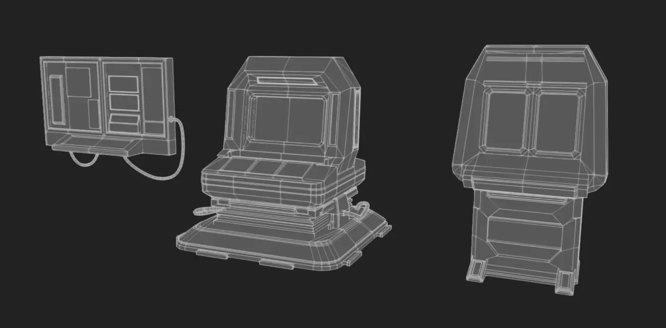 SciFi Terminals 20 Low-poly 3D model_15
