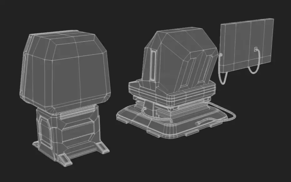 SciFi Terminals 20 Low-poly 3D model_16