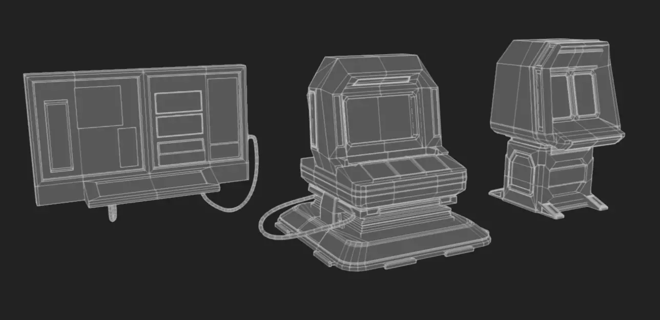 SciFi Terminals 20 Low-poly 3D model_14