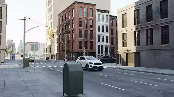 New York Block 4 Low-poly 3D model 6