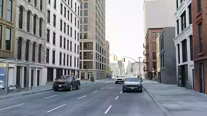 New York Block 4 Low-poly 3D model 5