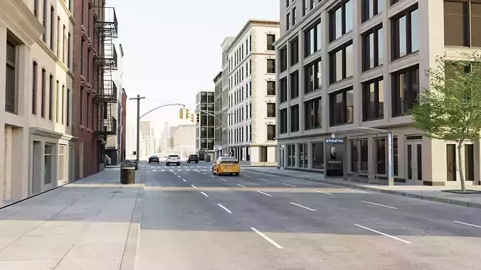 New York Block 4 Low-poly 3D model 3