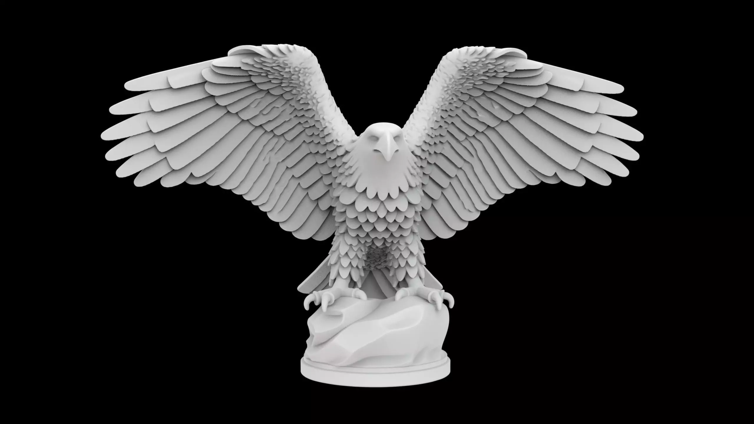 Eagle With Wings Spread 3D Print Model 3D print model