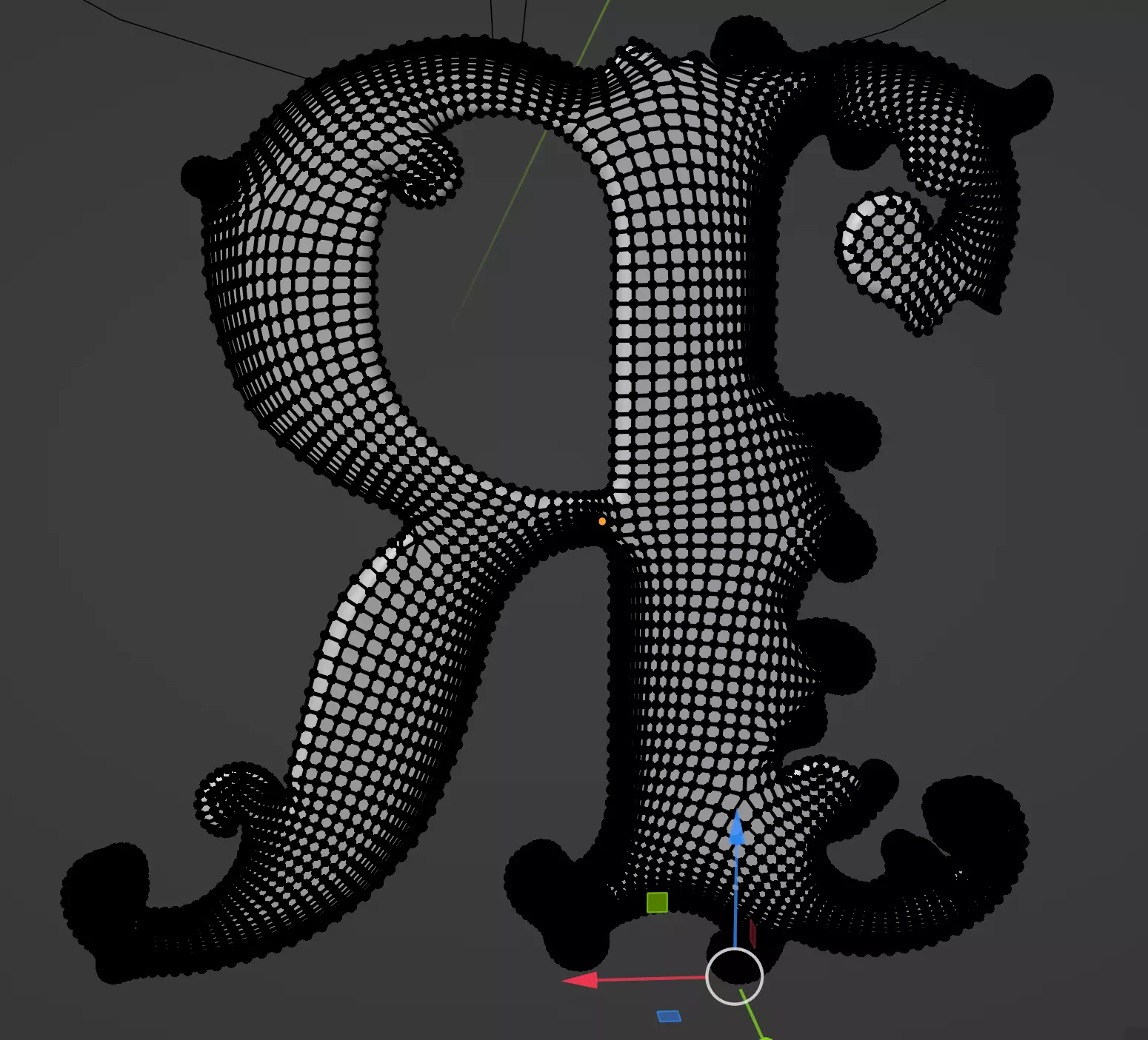 A to Z One Sided Baroque Style Upper Case Letters 02 3D model_24