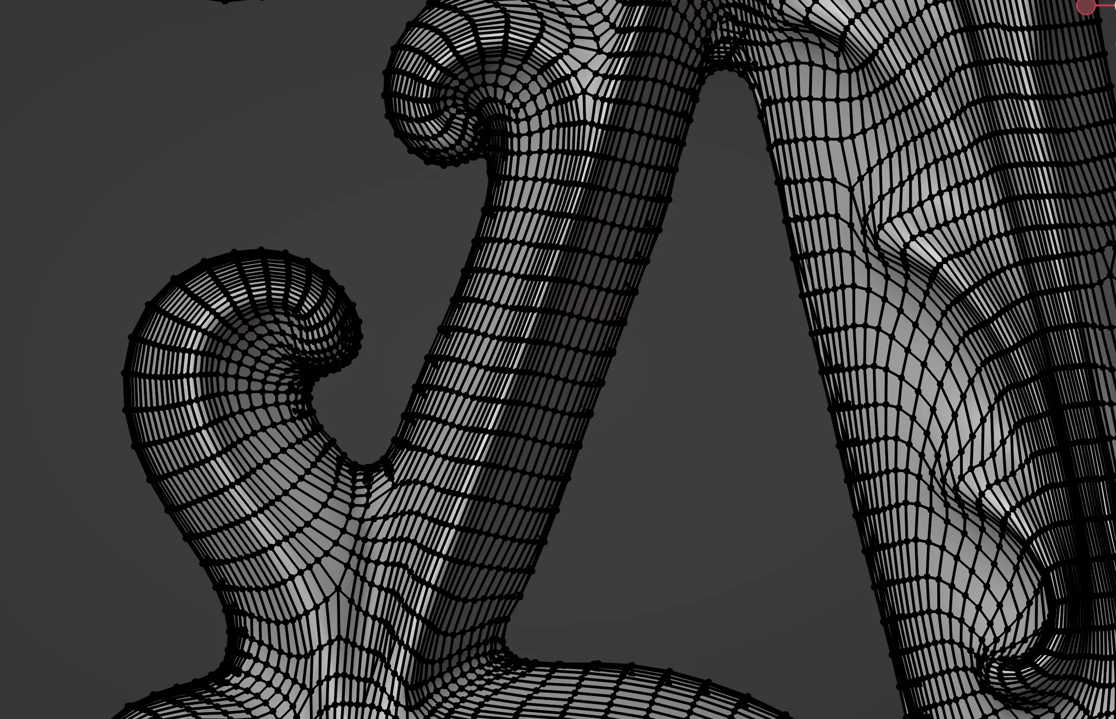 A to Z One Sided Baroque Style Upper Case Letters 02 3D model_21