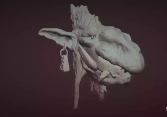 Troll Head - Paul Bonner For 3D printer