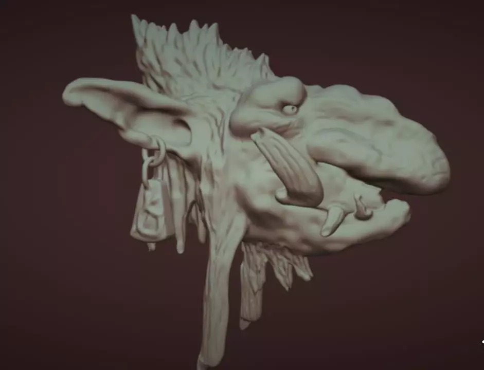 Troll Head - Paul Bonner For 3D printer 3D print model_2