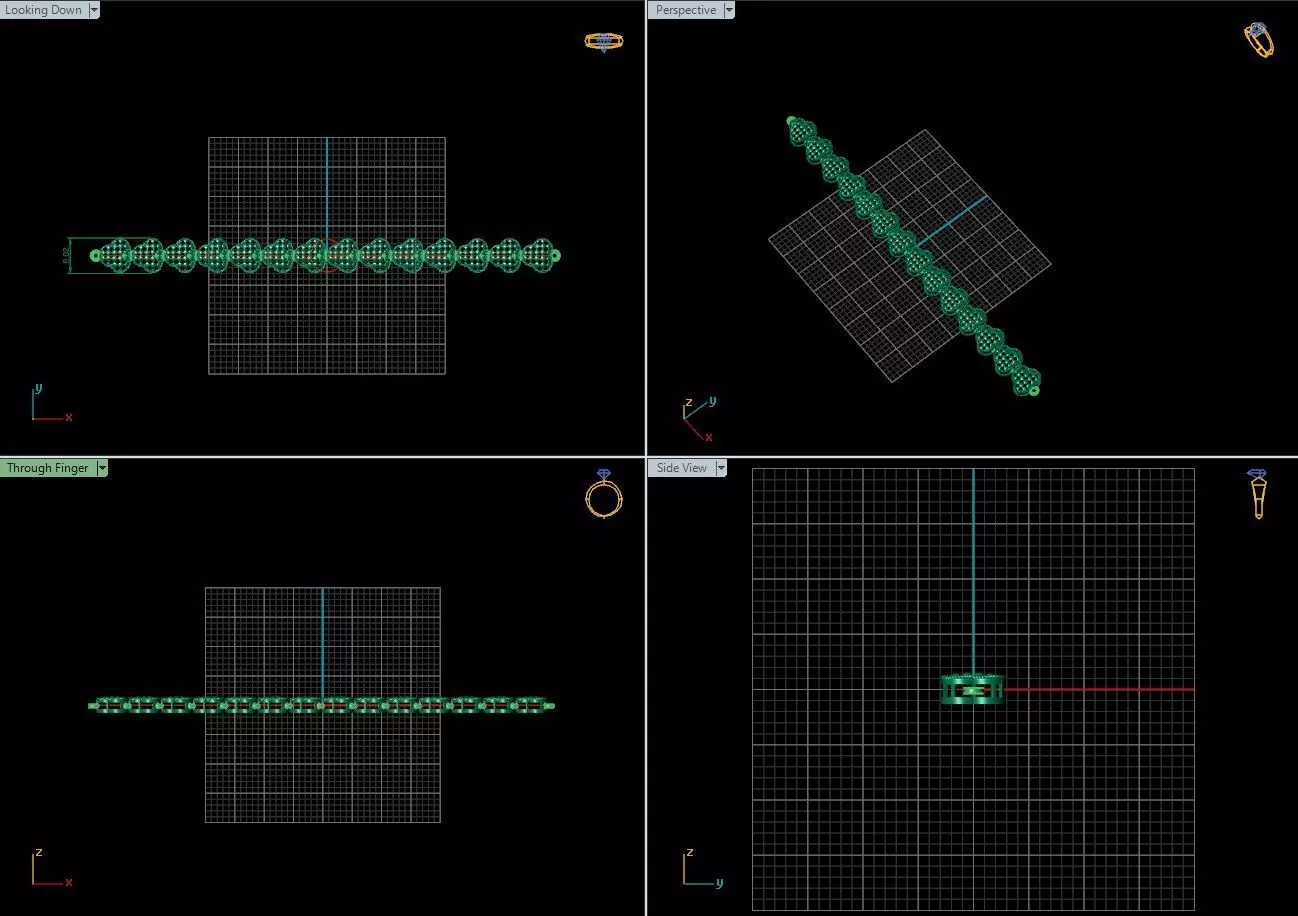 Arabic Chain Bracelet - bulk Collection 3D print model_20