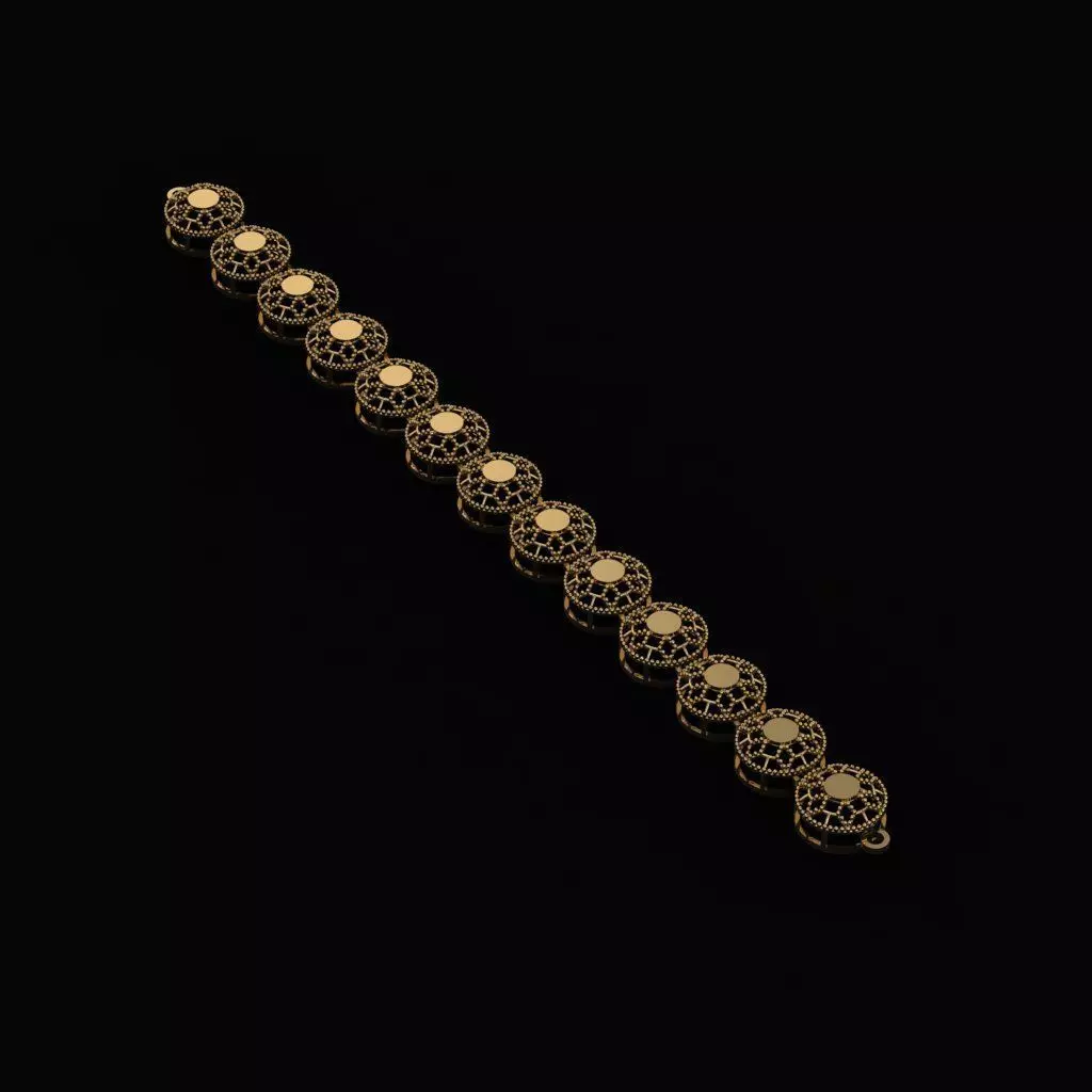 Arabic Chain Bracelet - bulk Collection 3D print model_3