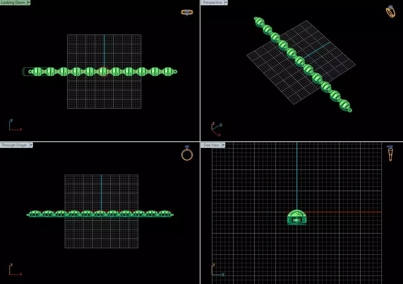 Arabic Chain Bracelet - bulk Collection 3D print model_17