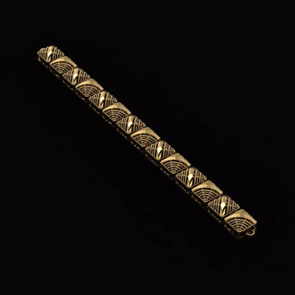 Arabic Chain Bracelet - bulk Collection 3D print model_1