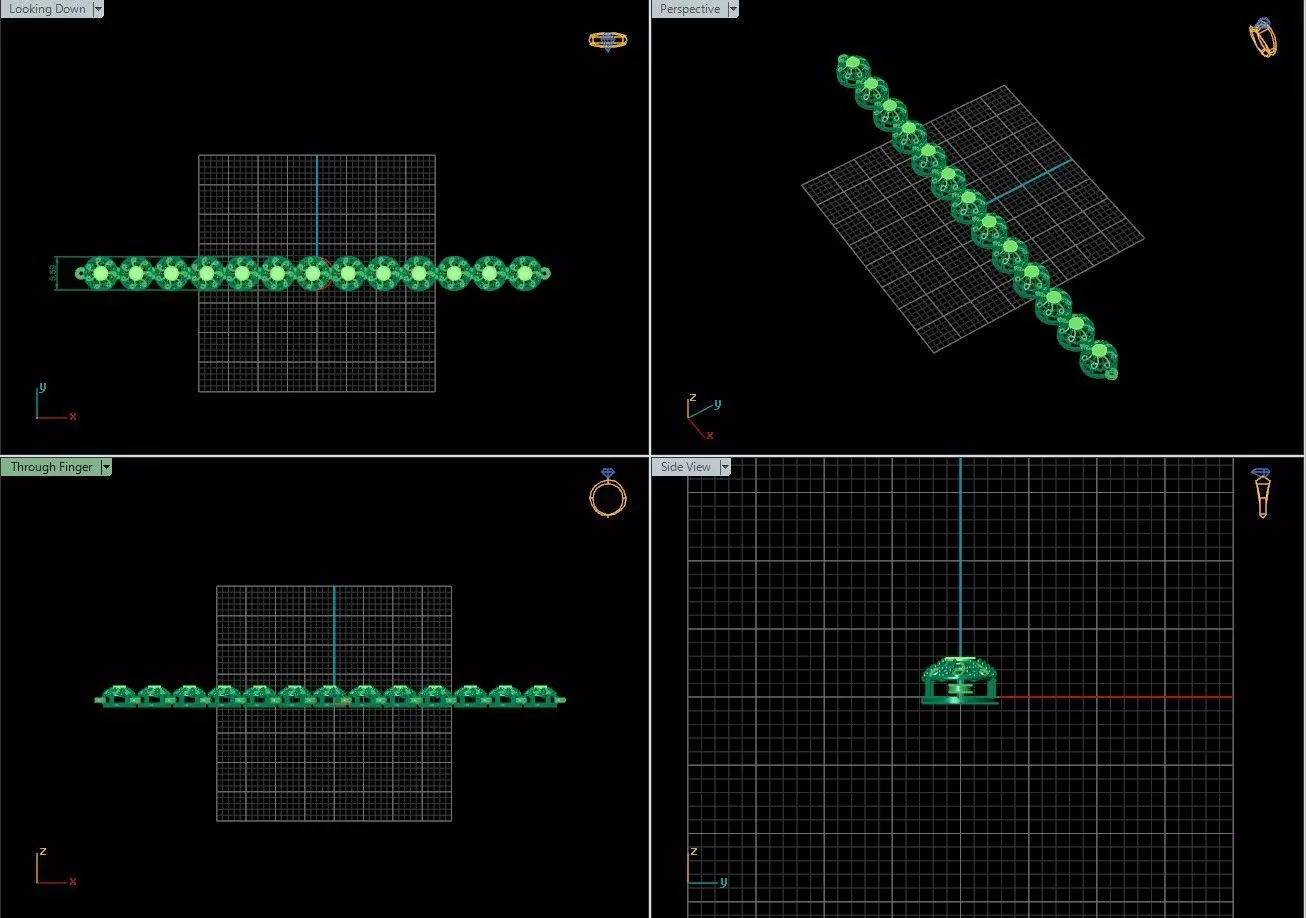 Arabic Chain Bracelet - bulk Collection 3D print model_13