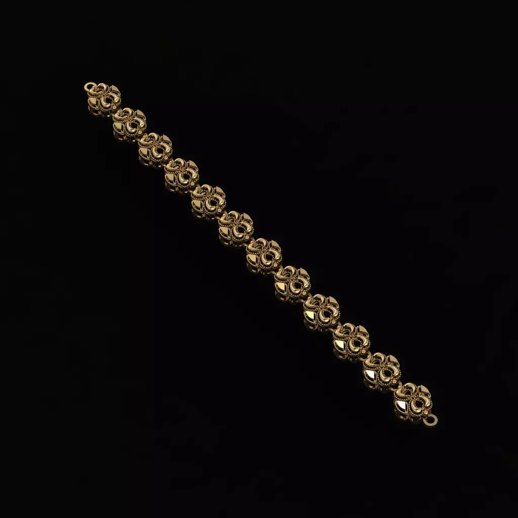 Arabic Chain Bracelet - bulk Collection 3D print model_5