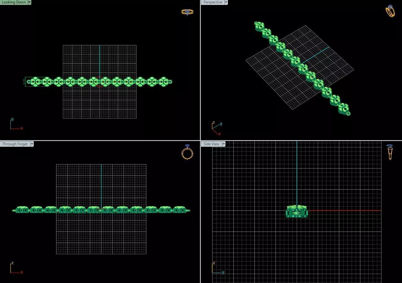 Arabic Chain Bracelet - bulk Collection 3D print model_15