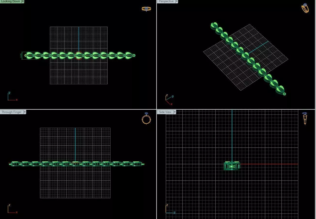 Arabic Chain Bracelet - bulk Collection 3D print model_18