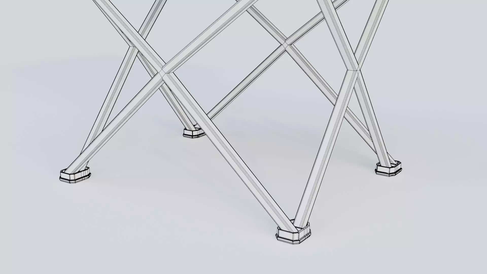 Camping Table Portable  Low-poly 3D model_13