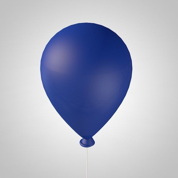 Balloon floating in air 3D model_3