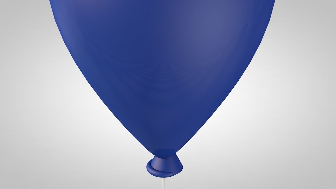 Balloon floating in air 3D model_1