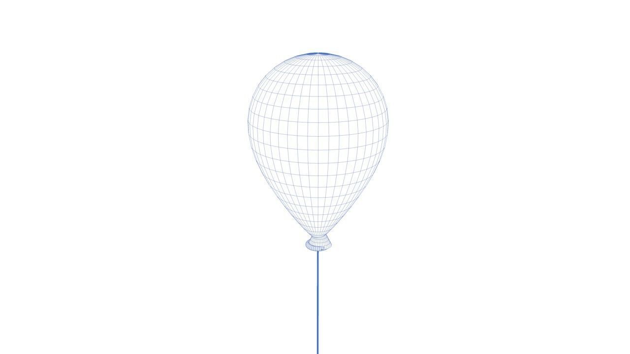 Balloon floating in air 3D model_5
