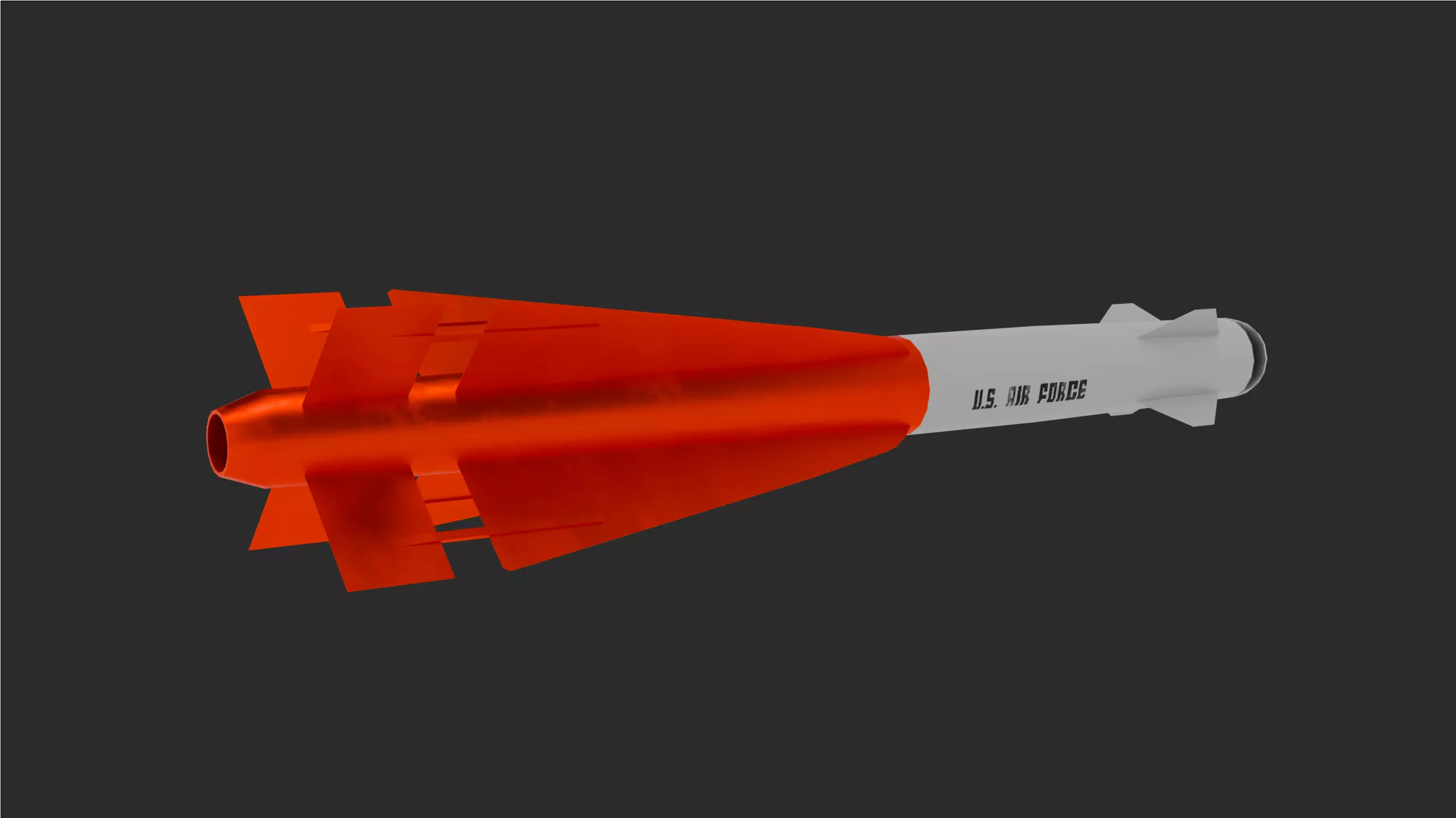 Game Ready Rocket - Falcon 4D Low Poly Low-poly 3D model_3