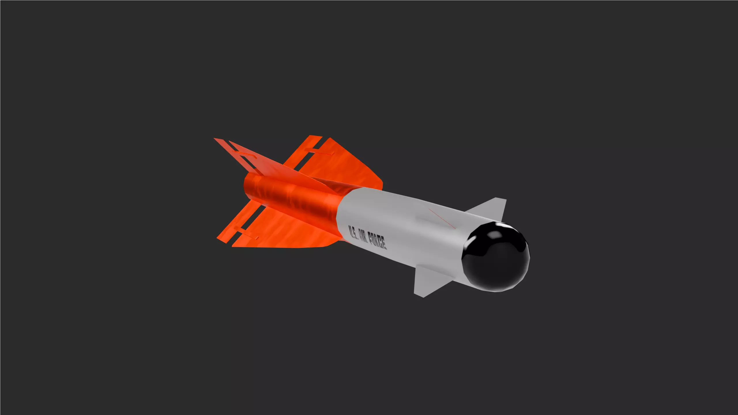 Game Ready Rocket - Falcon 4D Low Poly Low-poly 3D model_5