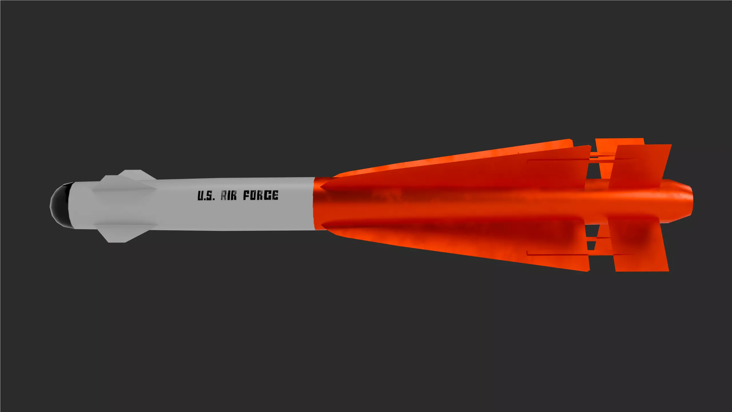 Game Ready Rocket - Falcon 4D Low Poly Low-poly 3D model_1