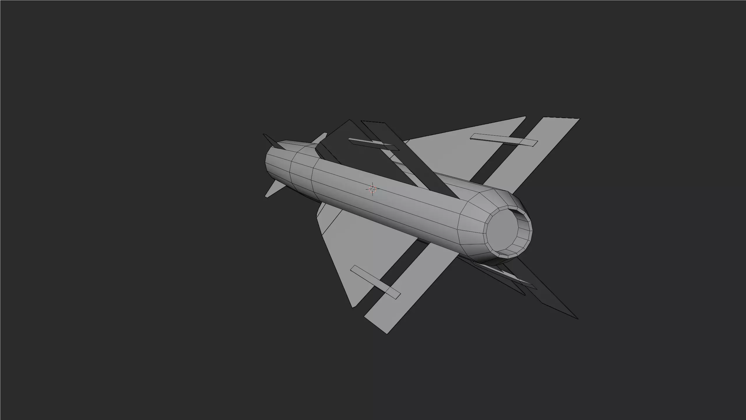 Game Ready Rocket - Falcon 4D Low Poly Low-poly 3D model_8
