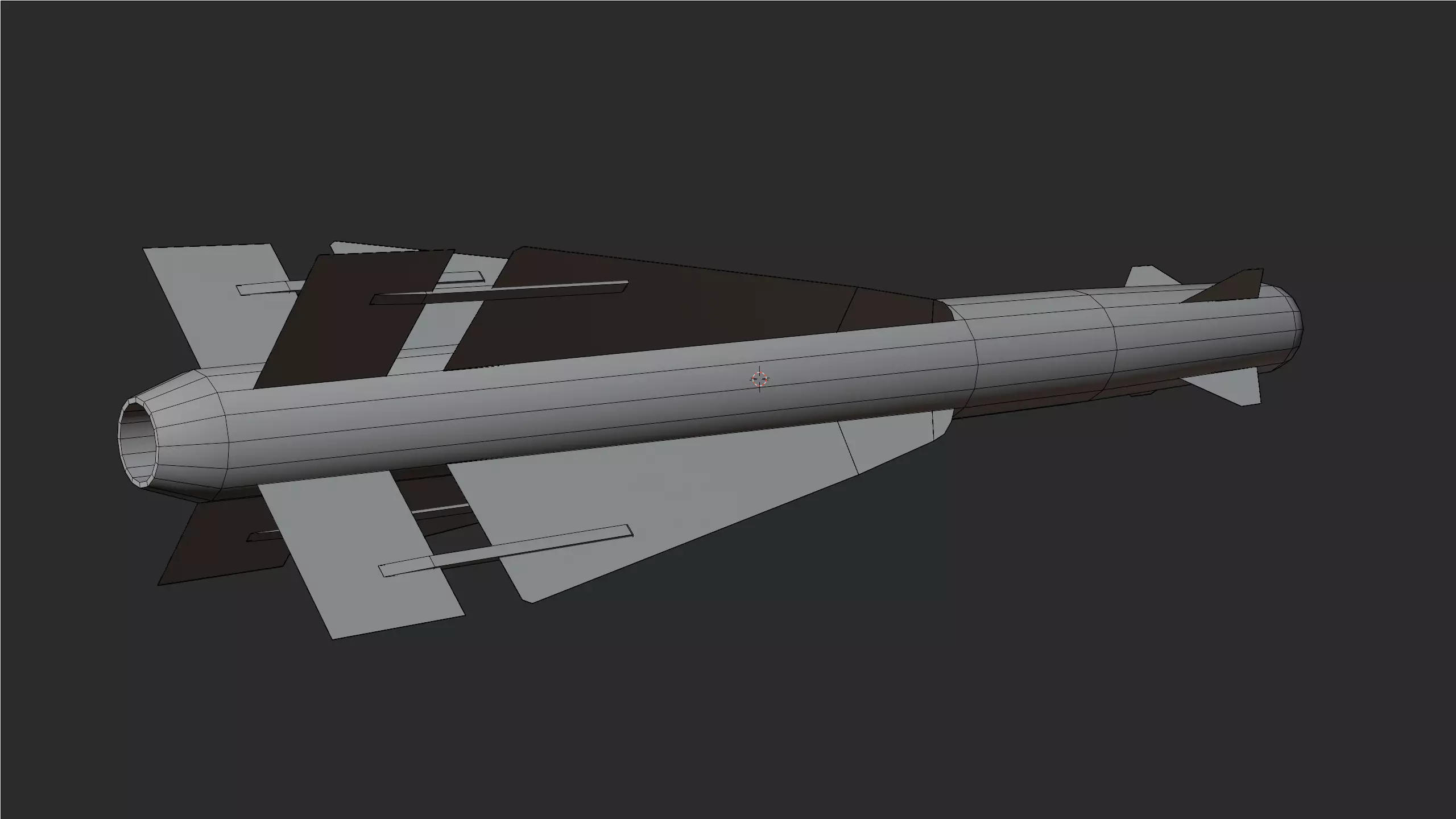 Game Ready Rocket - Falcon 4D Low Poly Low-poly 3D model_9