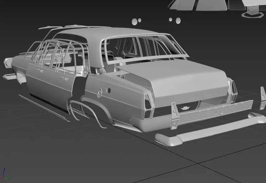 HOLDEN HR PREMIER 1966 SEPARATED-READY TO PRINT 3D print model_5