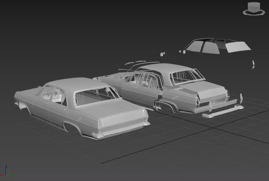 HOLDEN HR PREMIER 1966 SEPARATED-READY TO PRINT 3D print model_2