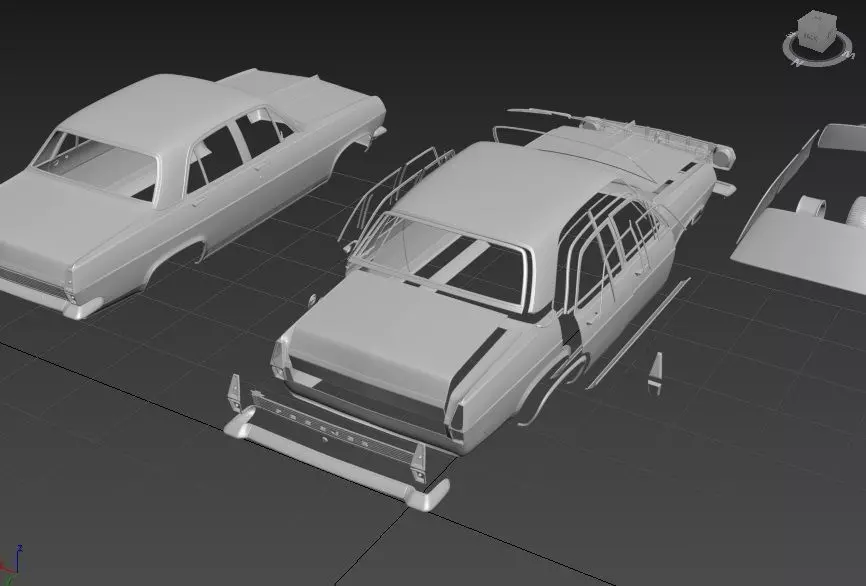 HOLDEN HR PREMIER 1966 SEPARATED-READY TO PRINT 3D print model_3