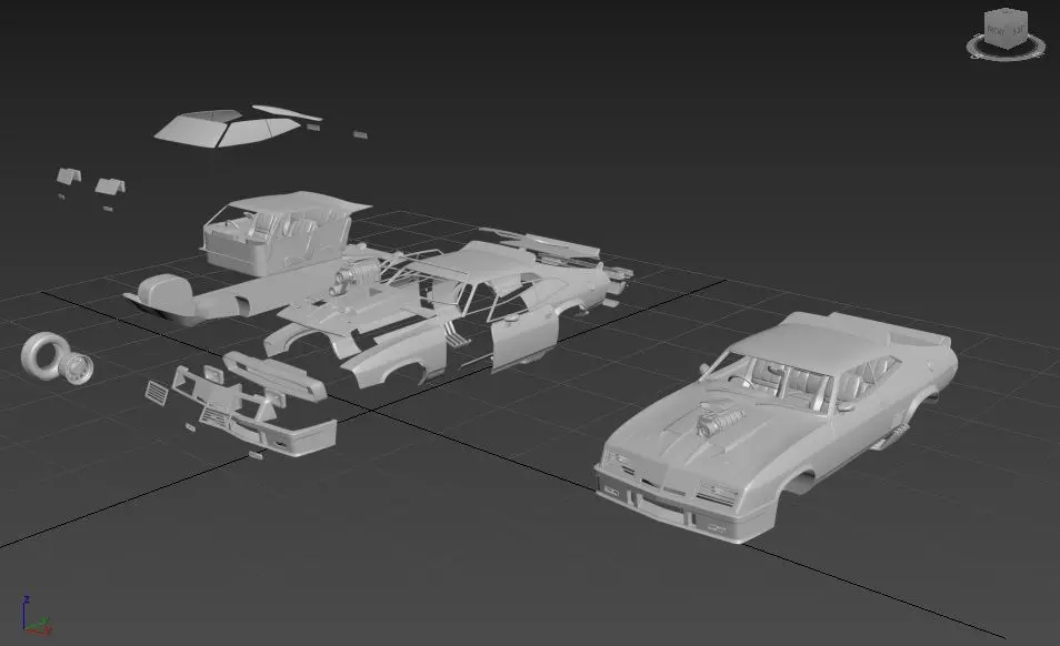 F FALCON GT COUPE 1979 SEPARATED-READY TO PRINT 3D print model