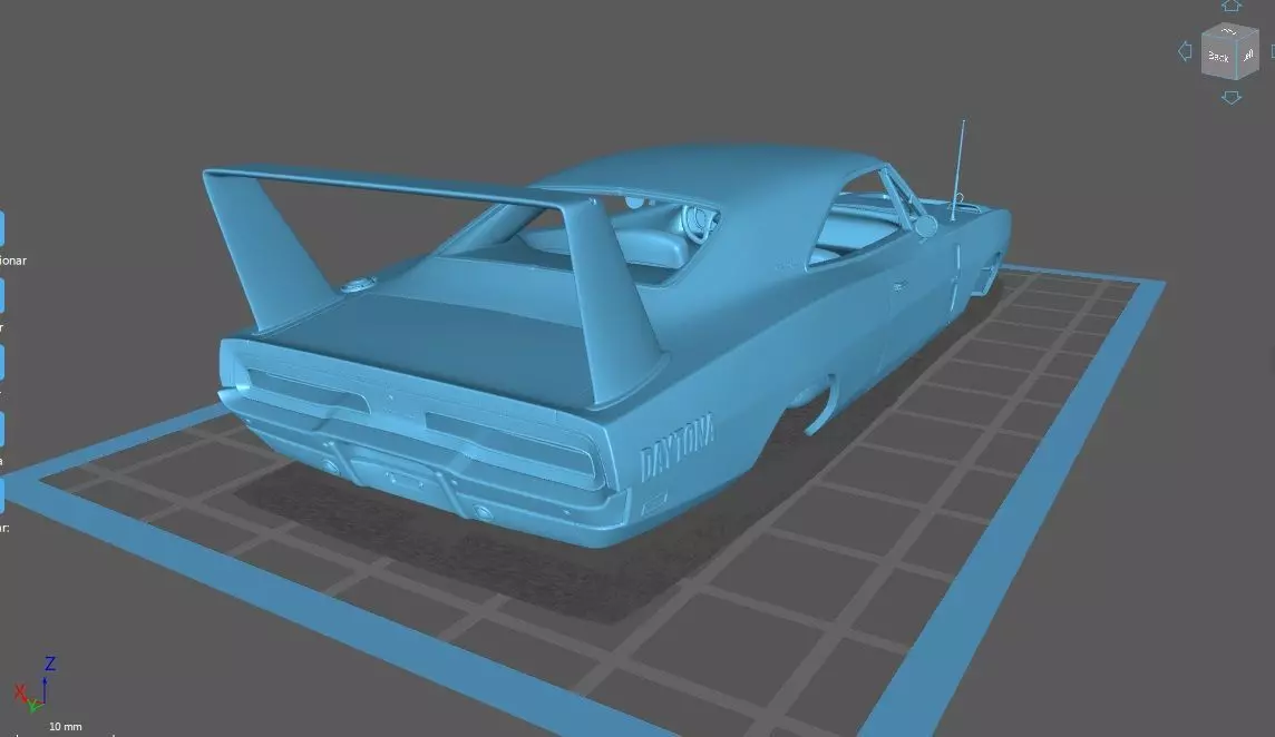 DODGE CHARGER DAYTONA HEMI 1969 SEPARATED-READY TO PRINT 3D print model_2