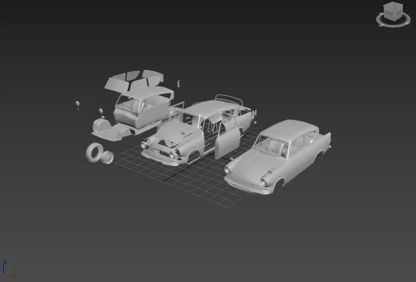 F ANGLIA SALOON 2DOOR 105E 1967 SEPARATED-READY TO PRINT 3D print model